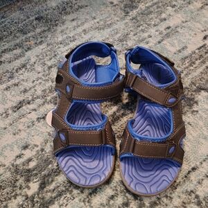 Kids Blue and Black Sandals Boys 2 New